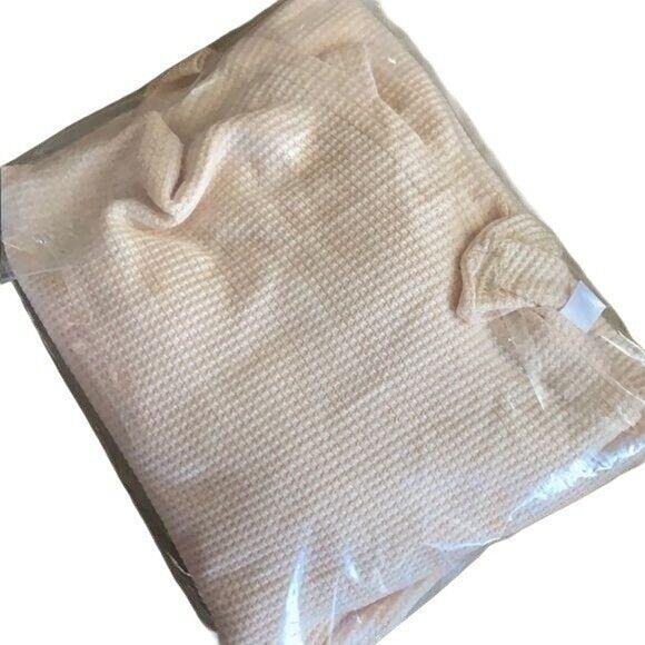 Leo Rosi Womens Carmen Cardigan Sweater Waffle Knit Elbow Patch Beige Small - Picture 6 of 7